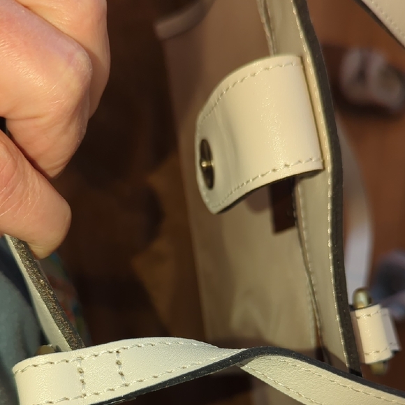 NWOT Patricia Nash Gianella Leather and Mesh Tote Bag-Seashell Latte - Picture 5 of 13